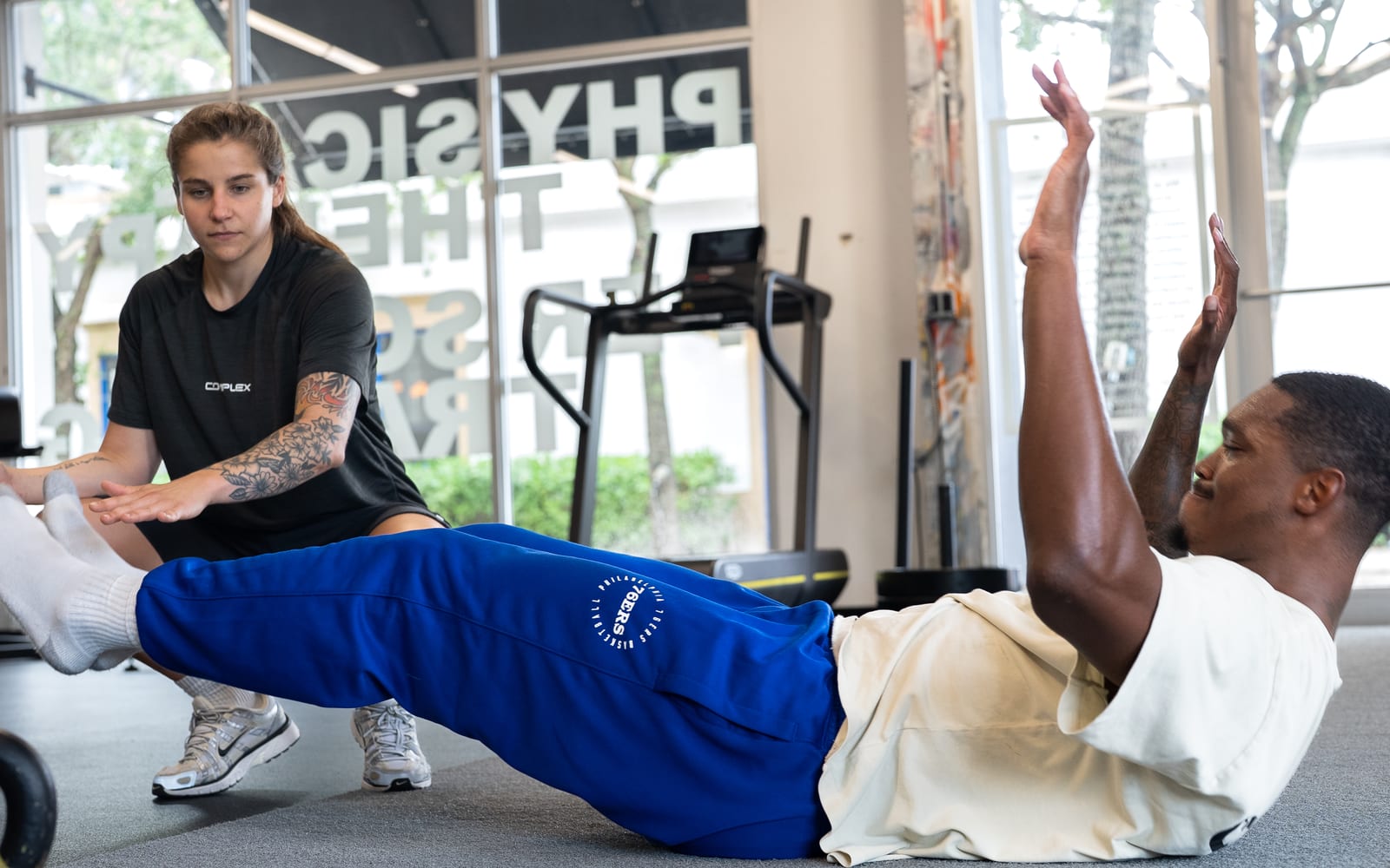 Athlete rehab and performance work at Complex