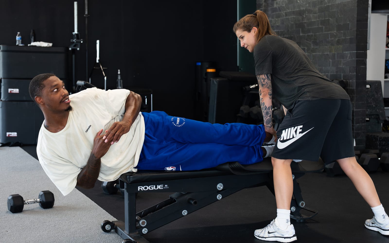 Athlete rehab and performance work at Complex
